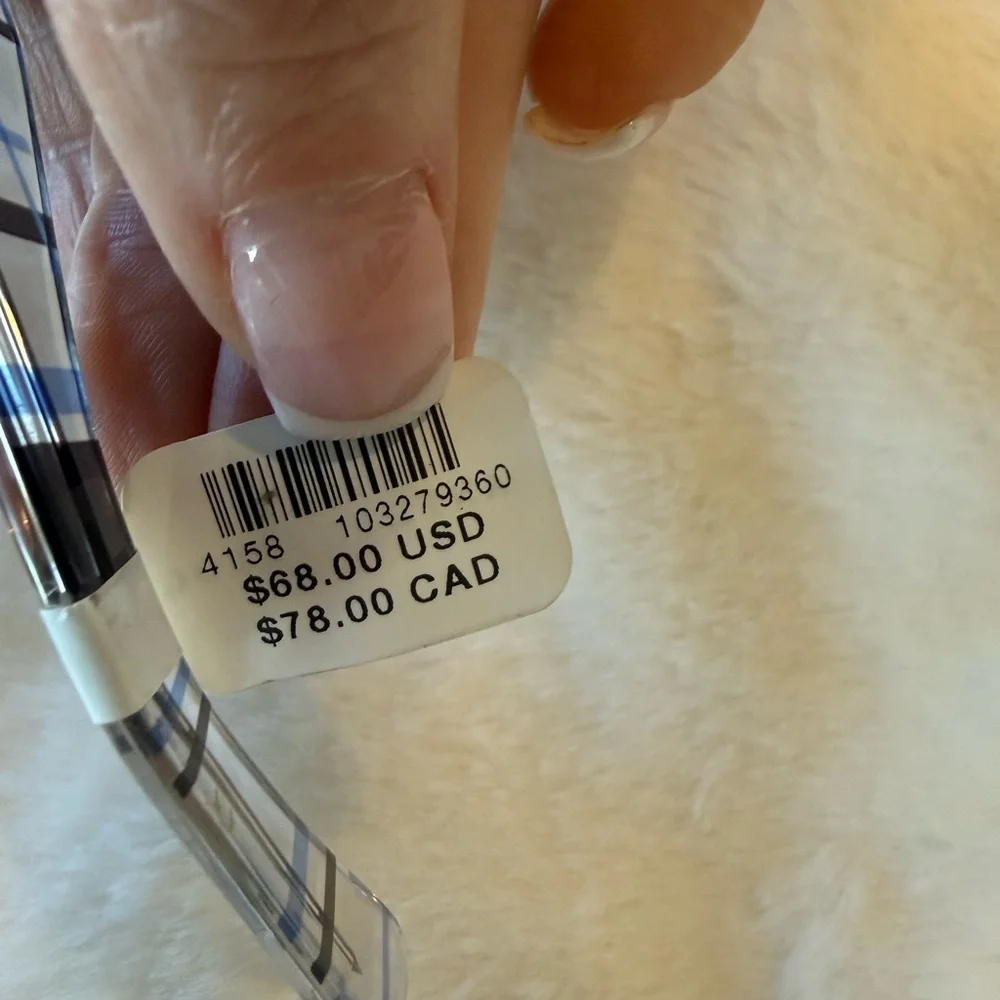 💋NWT💋Anthropologie Blue‎ and Gray Plaid Glasses SB002-001